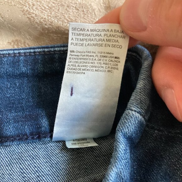 Chico's Pull-On Ankle Jegging Inverness Indigo Size 0 Regular Lightly Worn - Picture 12 of 14